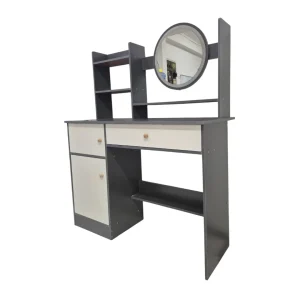 Comoda Tocador Moderno Gris con Espejo Luz Led 3 Ajustes de Brillo - Angeles del Hogar Chile