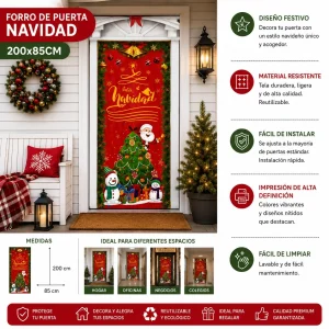 Forro de Puerta Navidad 200X85Cm FORRODEPUERTA4