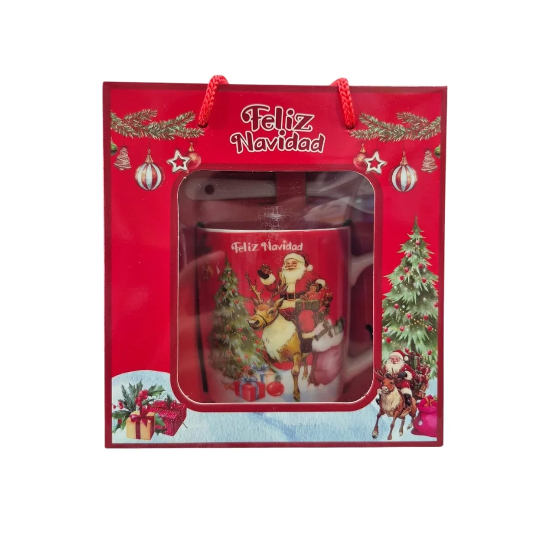 Taza de Navidad con Cucharilla - Angeles del Hogar Chile