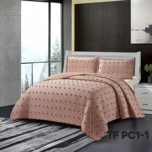 Cubrecama quilt verano semi acolchados diseño Tufting Rosa