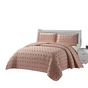 Cubrecama 1.5 quilt verano semi acolchados diseño Tufting - Angeles del Hogar Chile