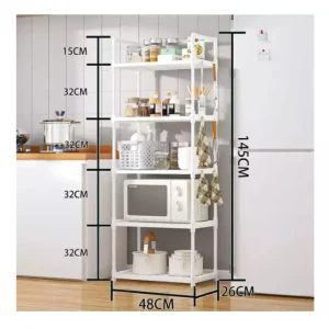 Rack Estante Organizador Cocina Multifuncional 5 Niveles Color Blanco - Angeles del Hogar Chile