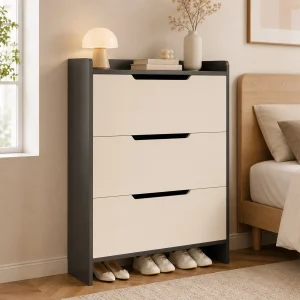 Zapatero Organizador Estante Armario 115Alto x 100x17 cm Blanco gris - imagen 2