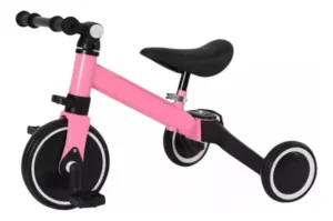 Bicicleta de Equilibrio y Triciclo 3 en 1 Plegable Rosa Diseño 3 - imagen 3