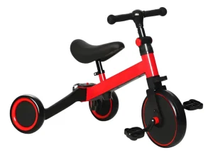 Bicicleta de Equilibrio y Triciclo 3 en 1 Plegable Rosa Diseño 4 - imagen 2