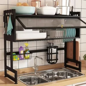Organizador y Escurridor de Platos con 1 Gabinete