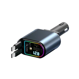 Cargador Para Auto 120w 4 En 1 Carga Rápida