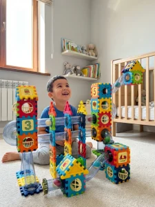 Set de Construcción Magnético Bloques Juegos Niños 185 Piezas - imagen 2