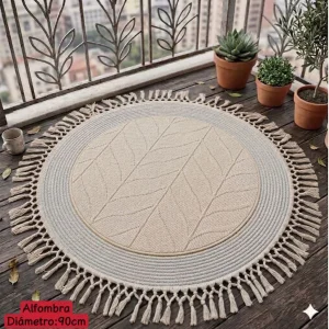 Alfombra Diseño Redonda Nueva Sisal 90cm
