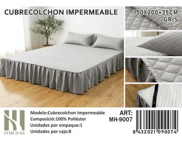 Cubrecolchon Impermeable Con Faldón 2 Plazas - Imagen 3