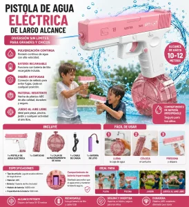 Pistola de Agua Eléctrica para Niños Disparo Continuo Diseño 2 - imagen 3