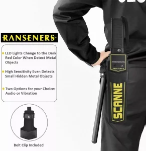 Scanner Seguridad Detector Metales Mano Paleta Luz Sonido - imagen 2