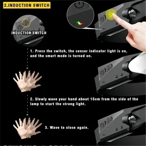 Linterna LED Cintillo con Sensor Montado en la Cabeza Color de la luz Blanco - imagen 7