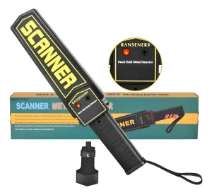 Scanner Seguridad Detector Metales Mano Paleta Luz Sonido