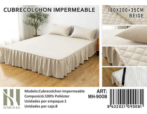 Cubrecolchon Impermeable Con Faldón King - Imagen 3