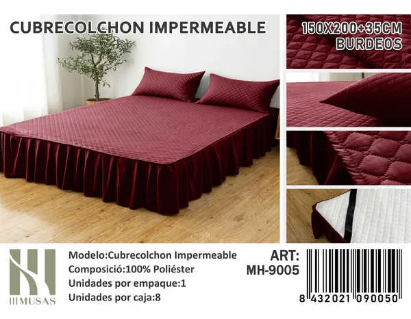 Cubrecolchon Impermeable Con Faldón 2 Plazas - Imagen 2