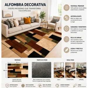 Alfombra Con Diseño 150x200cm Meipulis