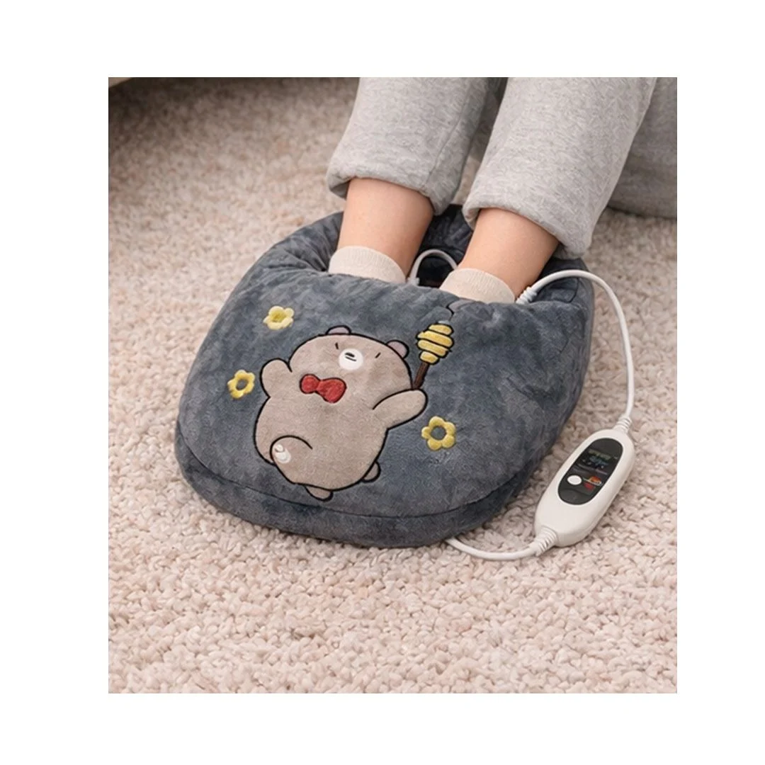 Calentador de Pies Eléctrico Plush Diseño Oso Antorcha