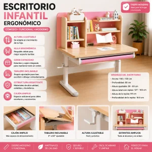 Escritorio de Oficina Ajustable en Altura con Soporte Más Silla - imagen 3