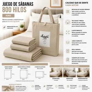 Juego De Sábanas Mp Tamaño King 800 Hilos