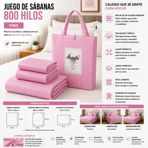 Juego De Sábanas Mp Tamaño King 800 Hilos