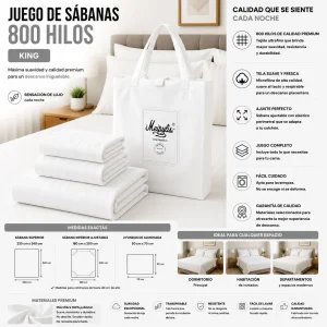 Juego De Sábanas Mp Tamaño King 800 Hilos