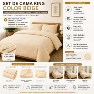 Funda de Plumón Soft Touch Tamaño King 230x250 cm Calipso Diseño 4 - imagen 2