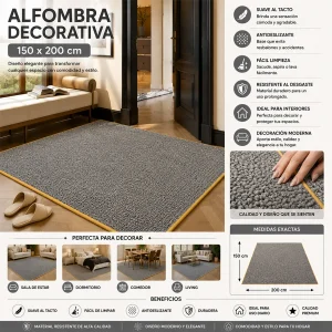 GENERICO | Alfombra Sisal Medida 150 X200 Color Gris