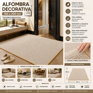 Alfombra Sisal Medida 150 X200 Color Beige