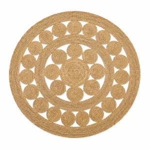 Alfombra Redonda de Yute 120 cm Modelo Clásica Diseño 4 - imagen 4