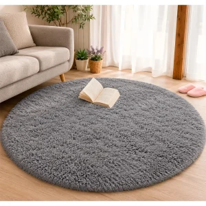 Alfombra Redonda Peluda Tamaño 150 CM