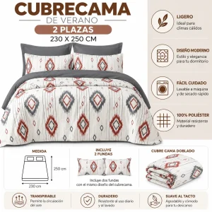 cubrecama de Verano 2 plazas 230x250