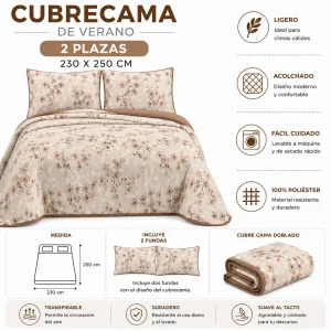 cubrecama de Verano 2 plazas 230x250