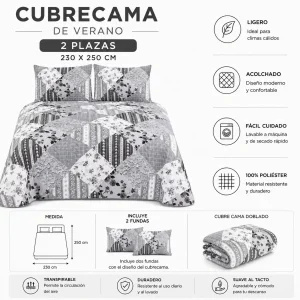 cubrecama de Verano 2 plazas 230x250