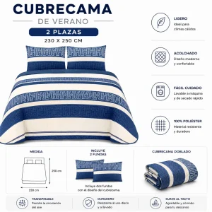 cubrecama de Verano 2 plazas 230x250