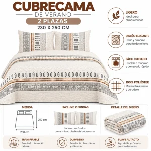cubrecama de Verano 2 plazas 230x250