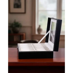 Caja Organizador Para 12 Relojes En Color En Color Negro