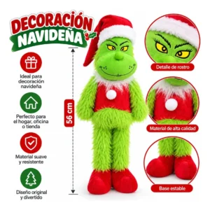 Muñeco Navideño Grinch Peludo con Patas Largas 56 cm - imagen 2
