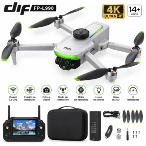 Dron Plegable FP-L990 con Cámara y Control Remoto con Pantalla