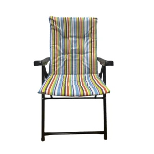 Silla Reposera Acolchadas Jardín Playa Camping Plegable Azul Diseño 2