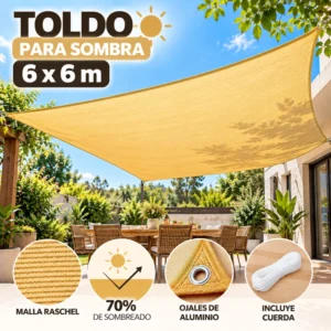Lona Sombreadora Toldo Vela Cuadrada 6x6