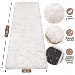 ALFOMBRAS PASILLERAS SHAGGY DE 60 × 200 CM