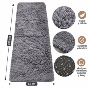ALFOMBRAS PASILLERAS SHAGGY DE 60 × 200 CM