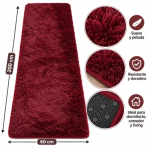 ALFOMBRAS PASILLERAS SHAGGY DE 60 × 200 CM