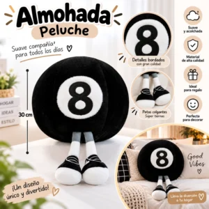 ALMOHADA PELUCHE BOLA OCHO