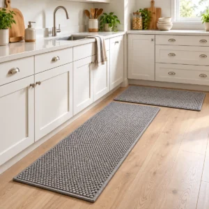 Set de 2 Alfombras para Cocina Sisal 40x60 + 40x120 cm Beige Diseño 1 - imagen 2